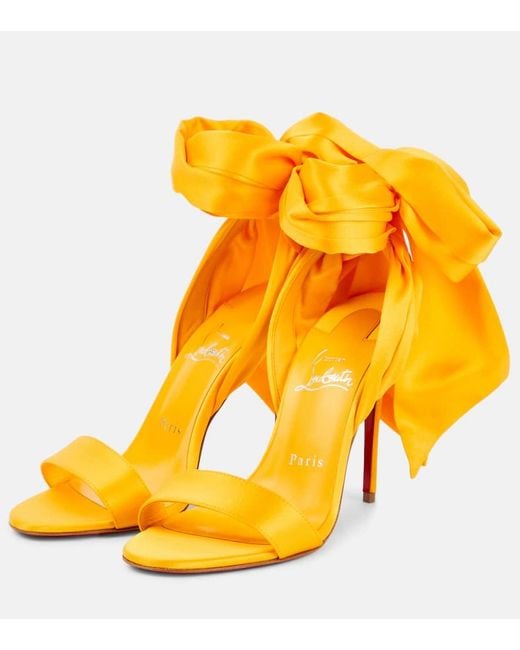 Sandali Du Desert 100 di Christian Louboutin in Yellow
