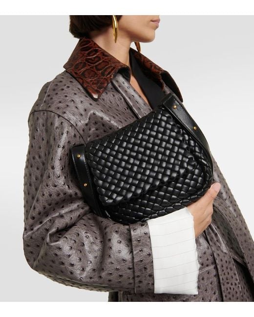 Borsa A Spalla Cobble Small di Bottega Veneta in Black