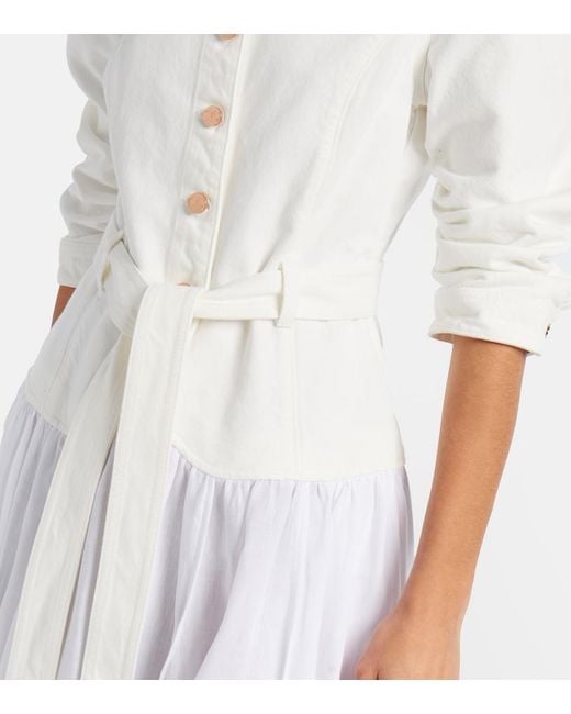 Gabriela Hearst White Delyth Cotton And Linen Maxi Dress