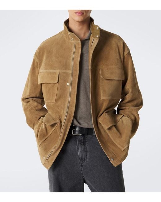 Arma Brown Doran Belted Suede Jacket for men