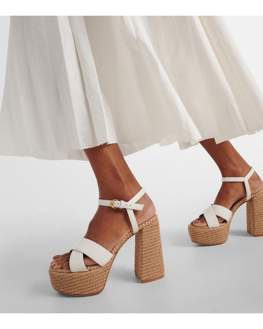 Gianvito Rossi Metallic Leather Platform Sandals