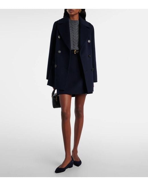 Gianvito Rossi Blue Gianvito Suede Ballet Flats