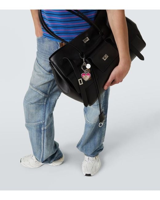 Balenciaga Black Bel Air Carry All Large Leather Tote Bag for men