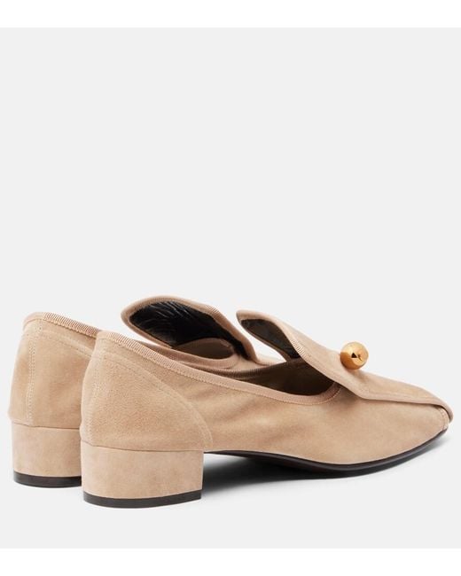 Herbert Levine Natural Showtime Suede Loafer Pumps