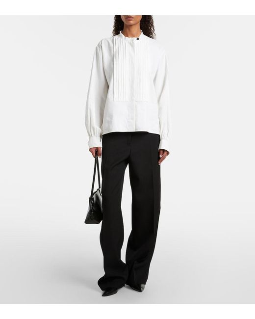 Jil Sander Black Low-Rise Wool Straight Pants