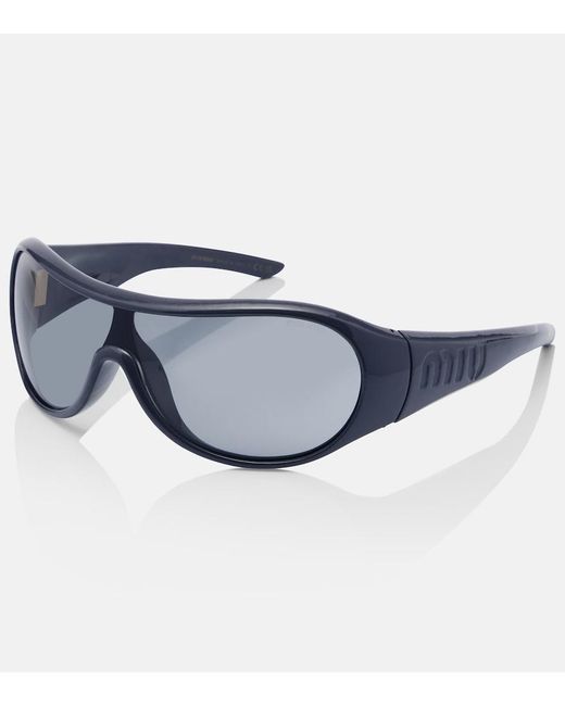 Miu Miu Blue Ivresse Shield Sunglasses