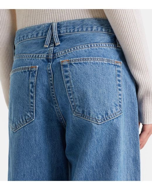 SLVRLAKE Denim Blue Ella Barrel-Leg Jeans