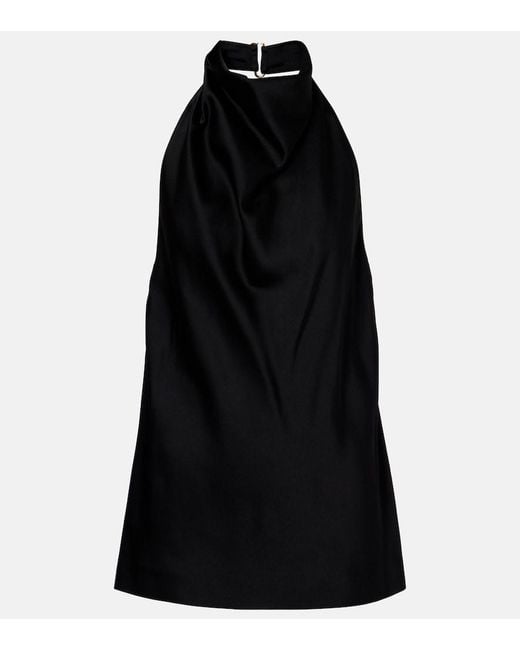 Stella McCartney Black Halterneck Satin Top