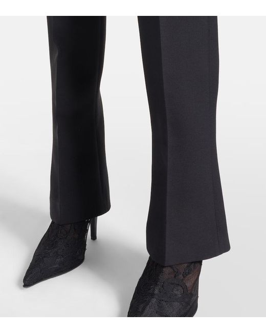 Alexander McQueen Blue Gerade Hose Aus Einem Wollgemisch