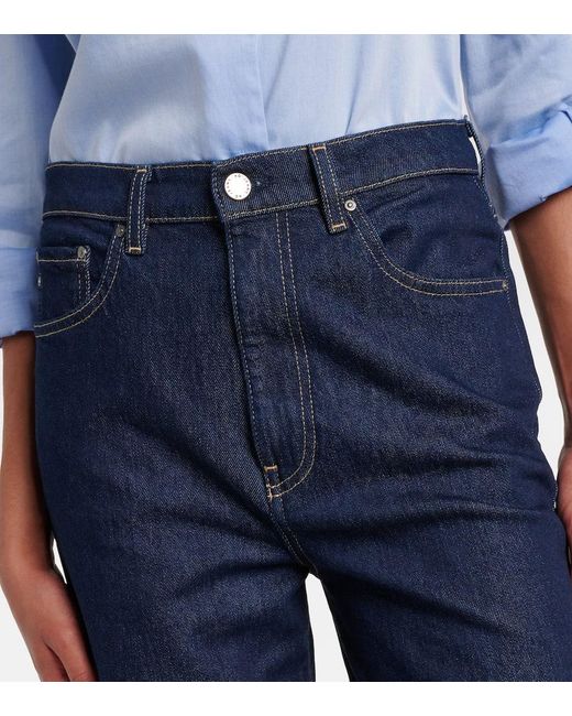 Jeans Kora A Vita Alta E Gamba Larga di AG Jeans in Blue