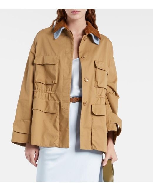 Dorothee Schumacher Brown Cotton Field Jacket