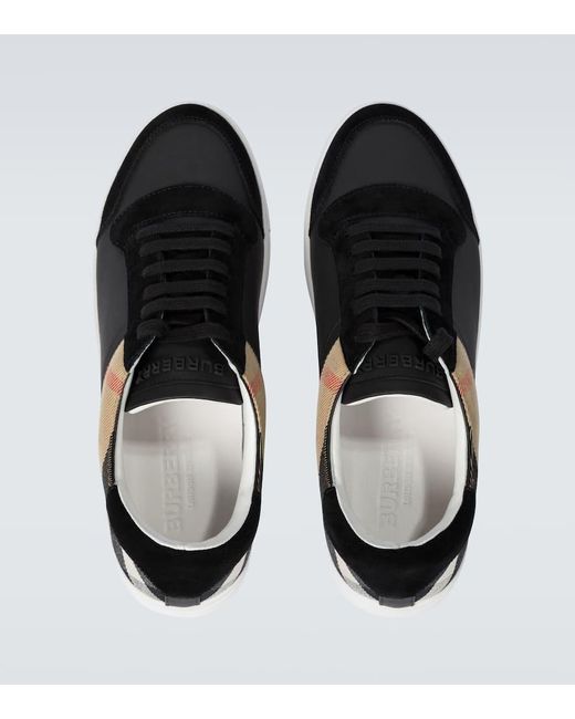 Sneakers Reeth in pelle di Burberry in Black da Uomo