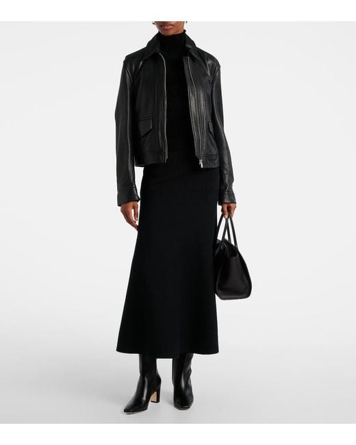 Manolo Blahnik Black Ofaralo Leather Ankle Boots