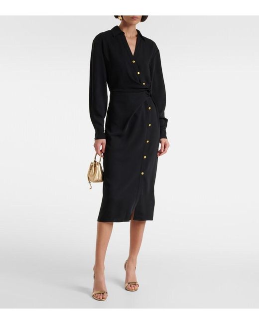 Vestido Envolvente Wright Veronica Beard de color Black