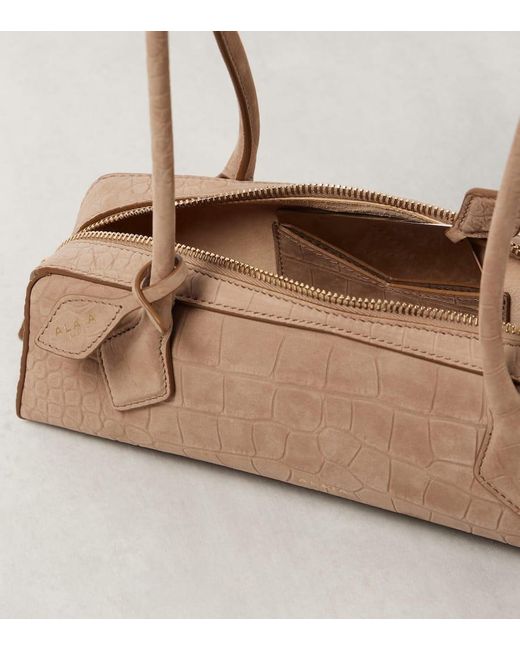 Alaïa White Schultertasche Le Teckel Small Aus Leder