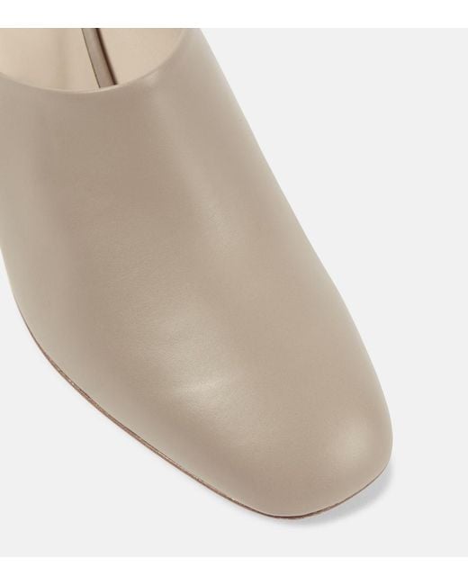 Tod's Gray Leather Mules