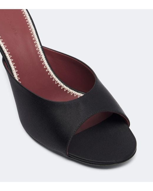 Magda Butrym Black Satin Mules