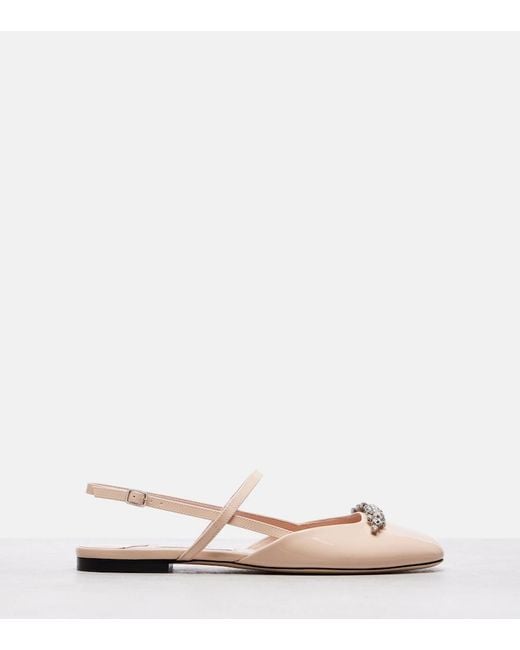 Jimmy Choo Pink Belinda Patent Leather Flats