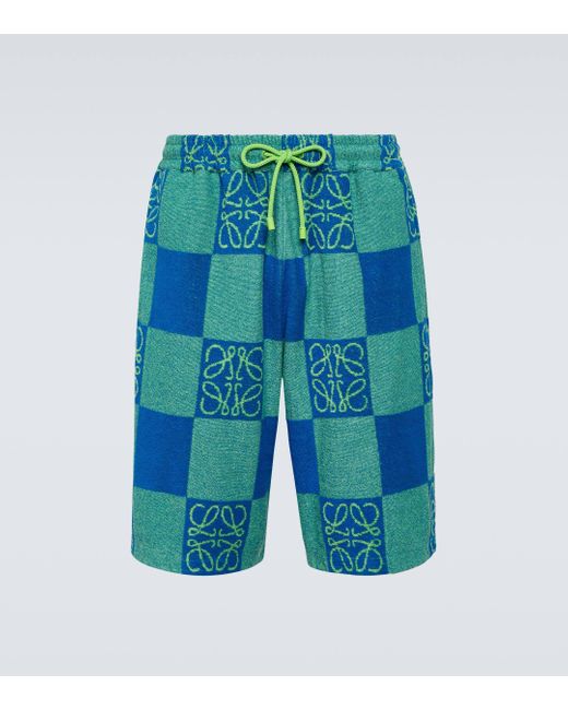 Loewe Blue Paula's Ibiza Anagram Cotton-blend Shorts for men