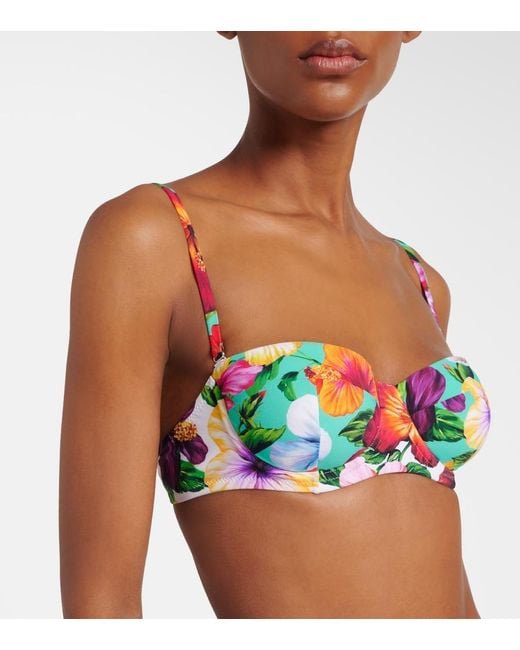 Dolce & Gabbana White Floral Bikini