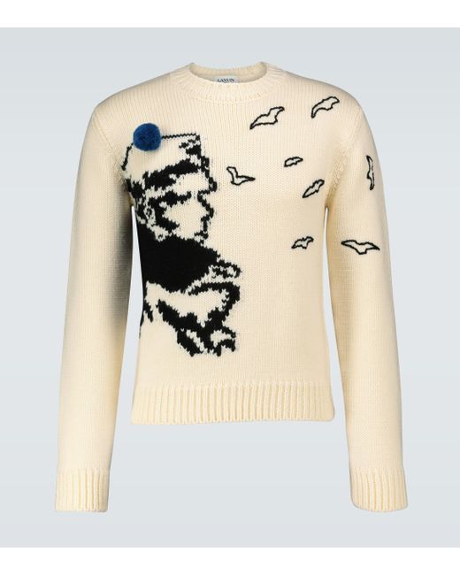 Lanvin Natural Corto Maltese Crewneck Sweater for men