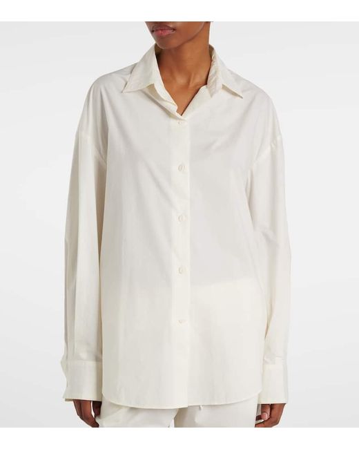 Faithfull The Brand White En Vau Cotton Shirt