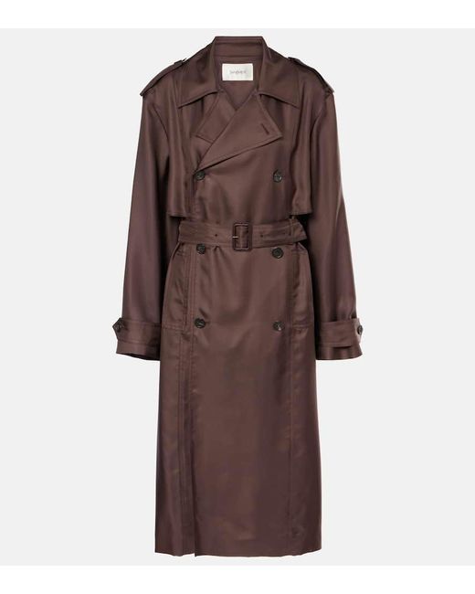Trench di Saint Laurent in Brown