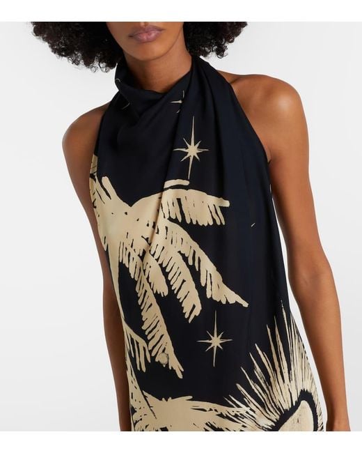 Johanna Ortiz White Musical Flower Floral Silk Maxi Dress