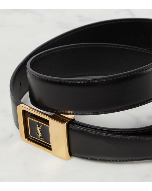 Cintura La 66 in pelle stampata di Saint Laurent in Black