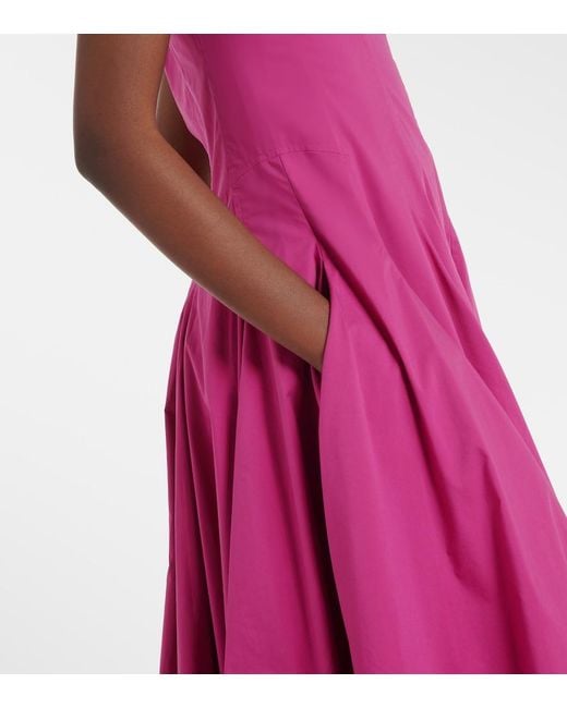 Jonathan Simkhai Pink Cotton-Blend Midi Dress