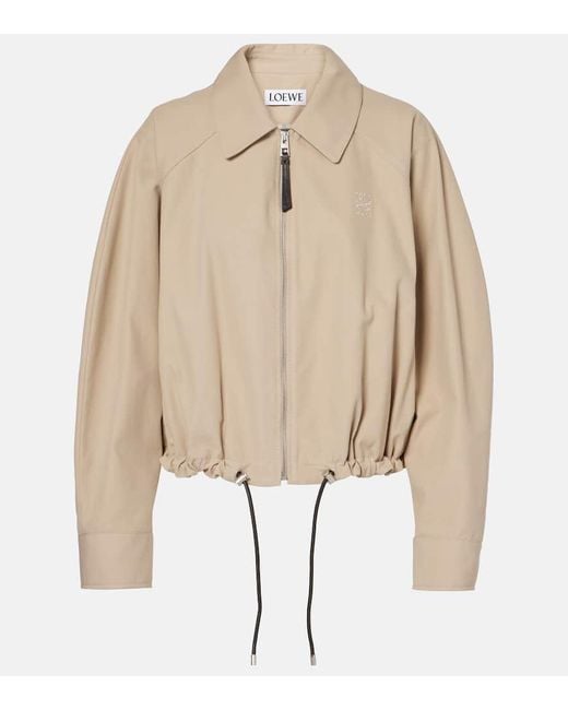Loewe Natural Bomberjacke Aus Baumwolle