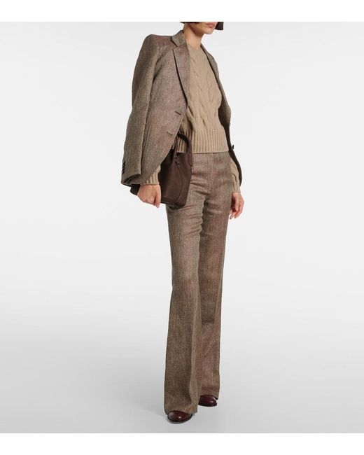 Loro Piana Natural Napier Cable-Knit Cashmere Sweater