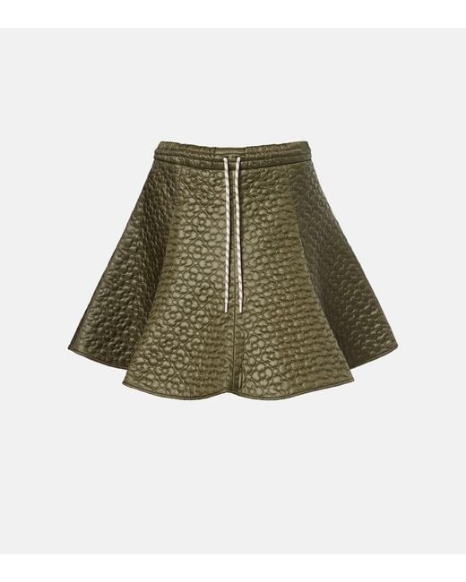 Moncler Green Floral Miniskirt