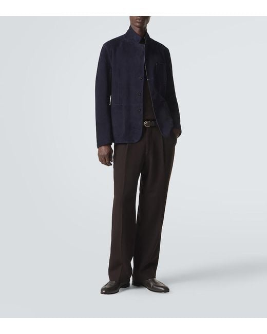 Brioni Black Appia Leather Loafers for men