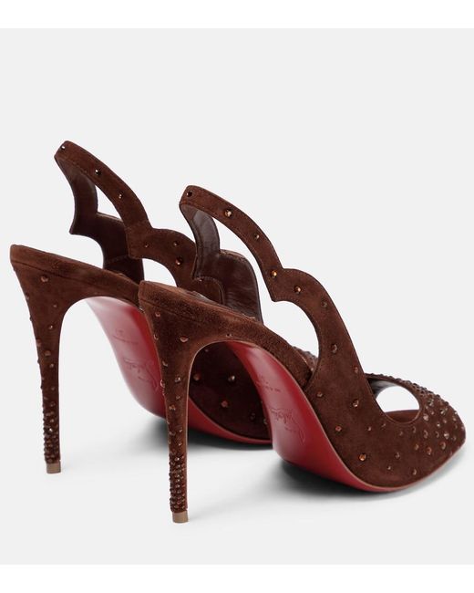 Christian Louboutin Multicolor Nudes Degrachick Suede Sandals
