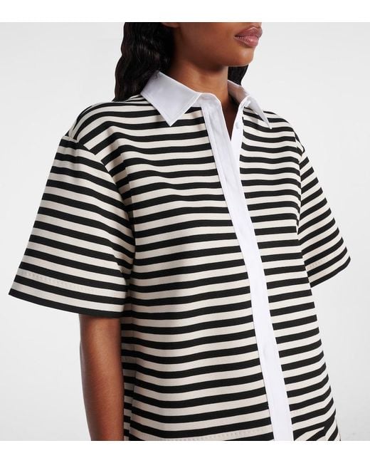 Camisa Wilson De Jersey Con Popelin Max Mara de color Black