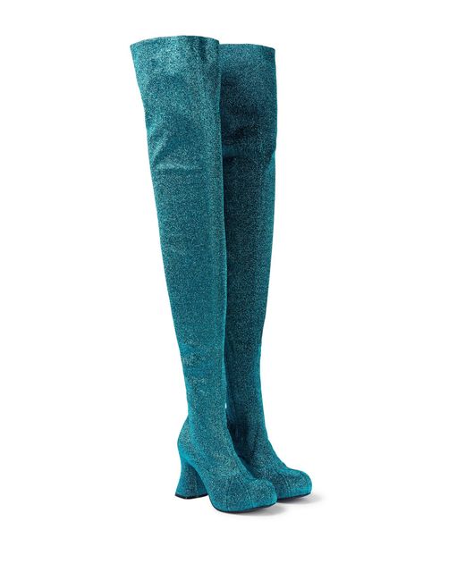 Stella McCartney Blue Groove Lurex® Over-the-knee Boots