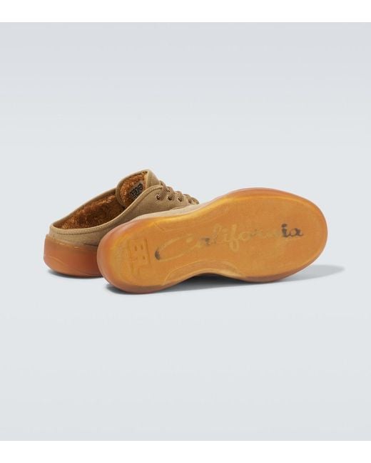 ERL Brown Canvas Mules for men