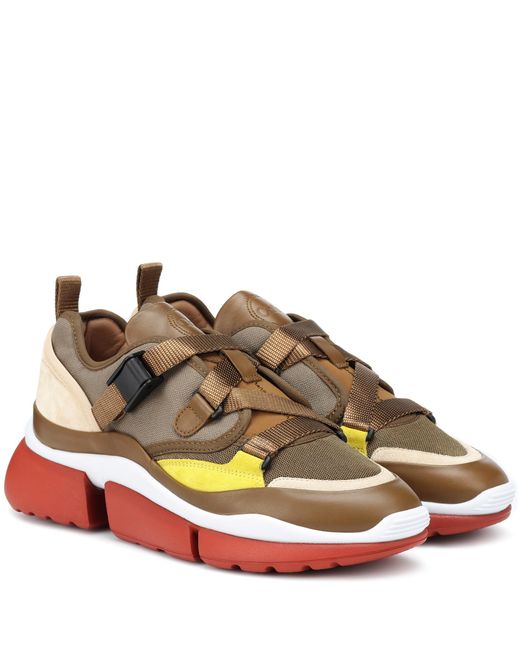 Chloé Sonnie Sneakers in Brown | Lyst