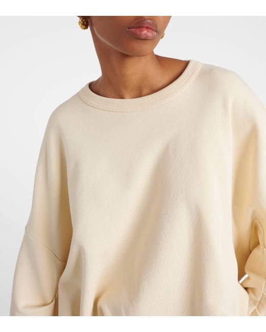 Dries Van Noten Natural Oversized Cotton Jersey Sweatshirt