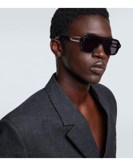 Jacques Marie Mage Brown X Glenn Gould Fugue Aviator Sunglasses for men