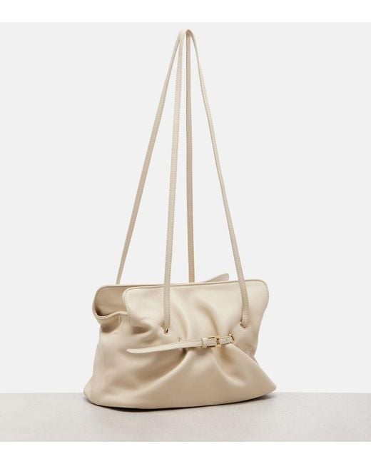 Prada Natural Dada Small Leather Shoulder Bag