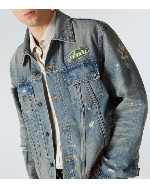 Amiri Blue Vintage Pegasus Jacket for men
