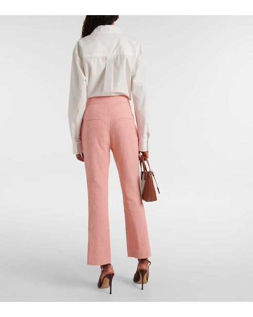 Pantalon Evase Tani En Coton Veronica Beard en coloris Pink