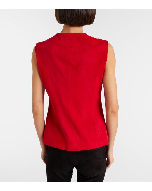 Stouls Red Casino Suede Vest