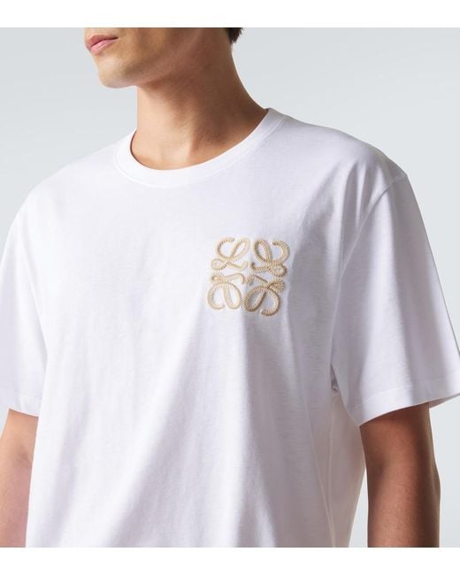 Loewe White Paula's Ibiza Cotton Jersey T-Shirt for men