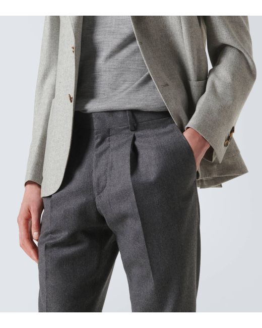 Pantalon de costume en laine et cachemire Lardini pour homme en coloris Gray