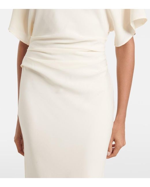 puff sleeve linen mini dress Beloved Puff Sleeve Linen Blend Mini Dress White main image 1