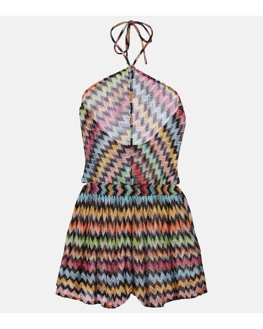 Missoni Multicolor Zigzag Lame Playsuit