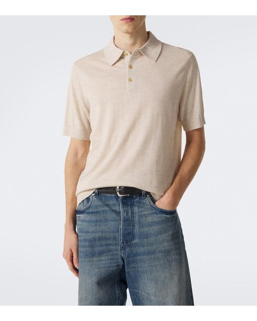 arch4 Natural Mr Ascot Cashmere Polo Shirt for men